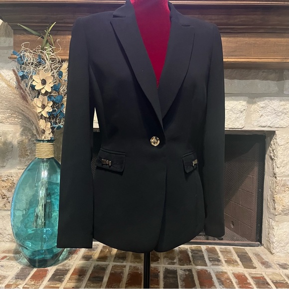 Tahari ASL Jackets & Blazers - Tahari ASL Black Blazer with Gold Hardware